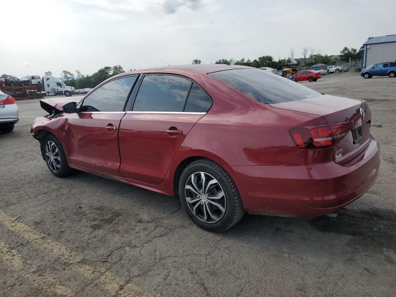 2017 Volkswagen Jetta VIN 3VW2B7AJ2HM385683 Copart auction photo, front end / side damage thumbnail 2
