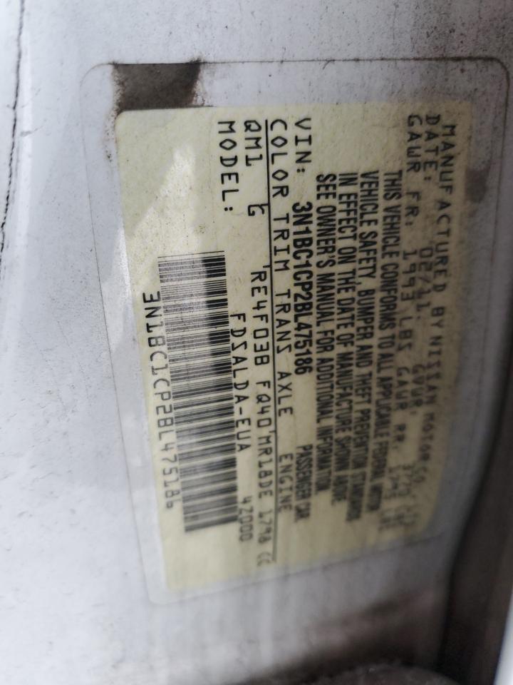2011 Nissan Versa VIN 3N1BC1CP2BL475186 Copart auction photo, front end damage thumbnail 14