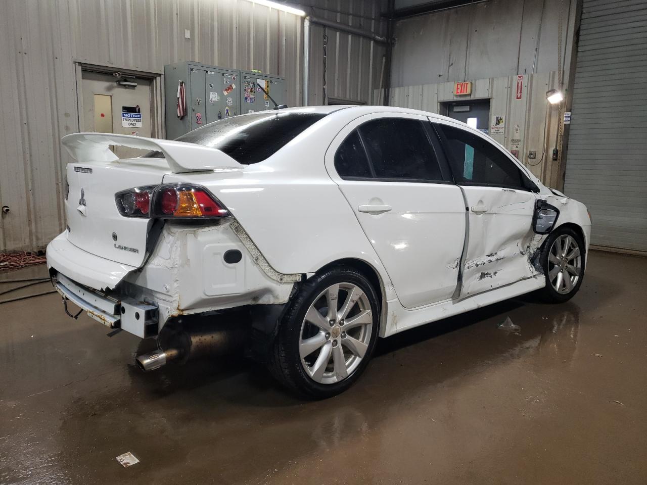 2014 Mitsubishi Lancer VIN JA32U8FWXEU023131 Copart auction photo, rear end / side damage thumbnail 3