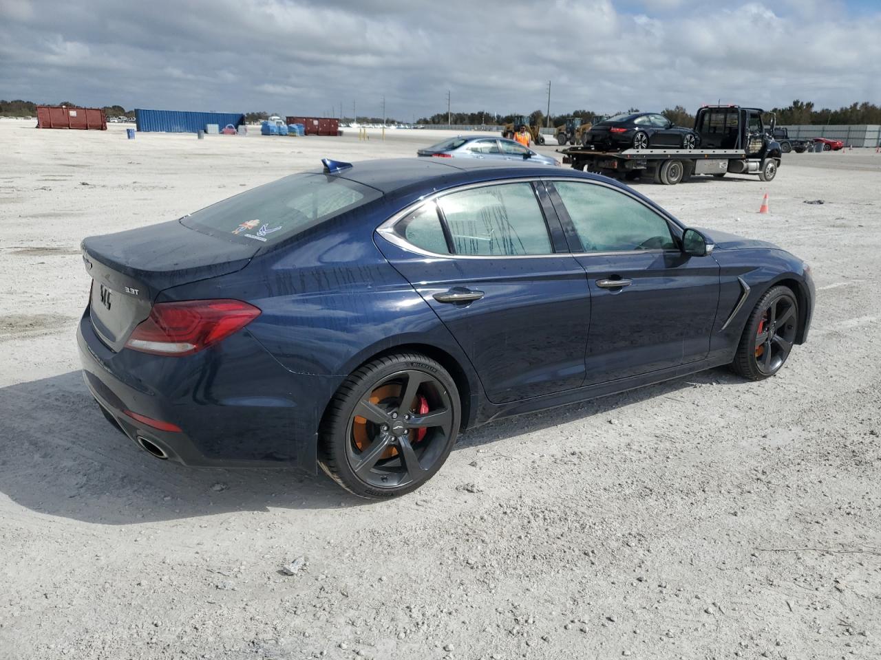2019 Genesis G70 VIN KMTG34LE7KU031005 Copart auction photo, water/flood damage thumbnail 3