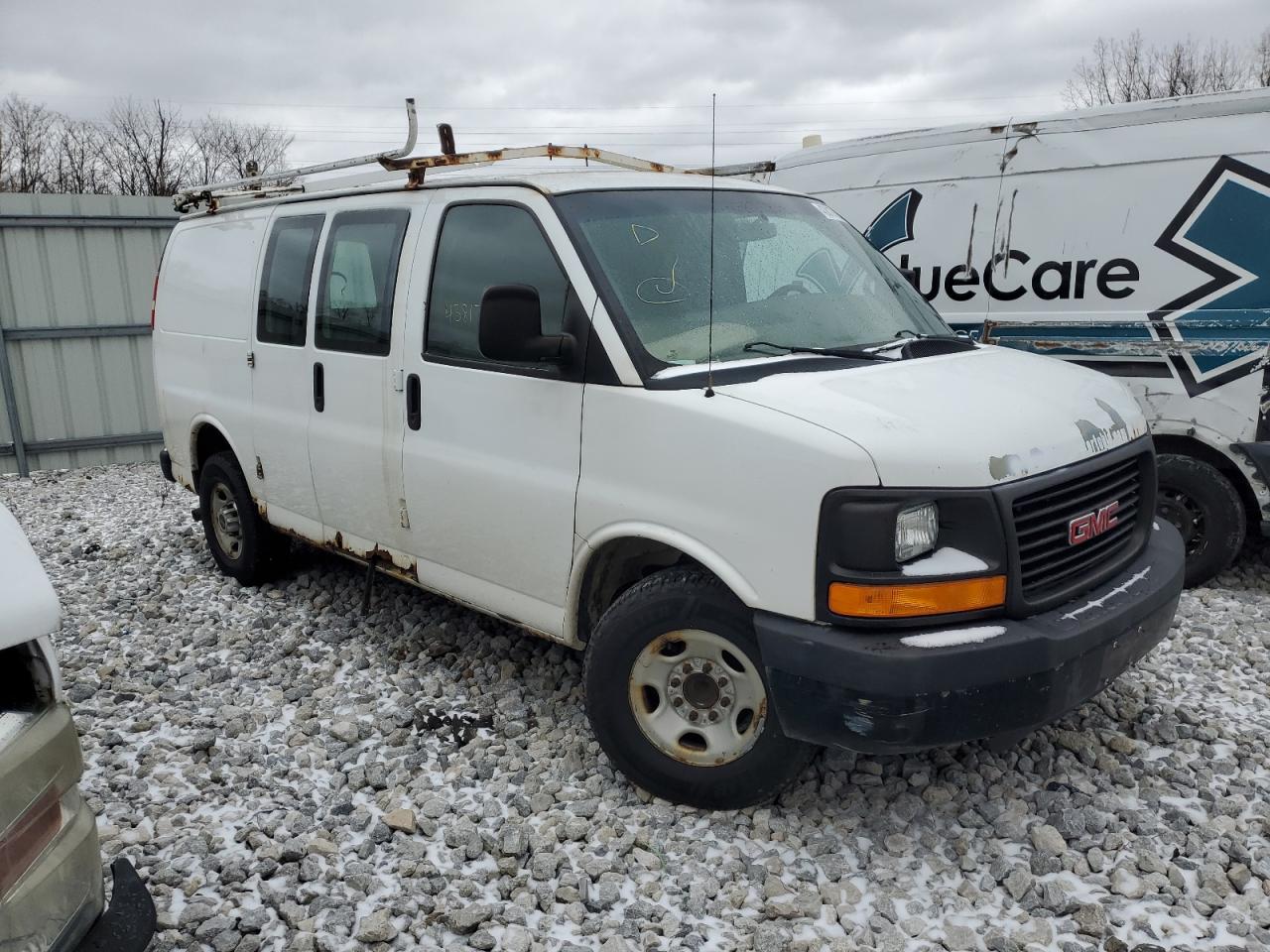 2012 GMC Savana VIN 1GTW7FCA7C1153566 Copart auction photo, rear end / side damage thumbnail 4