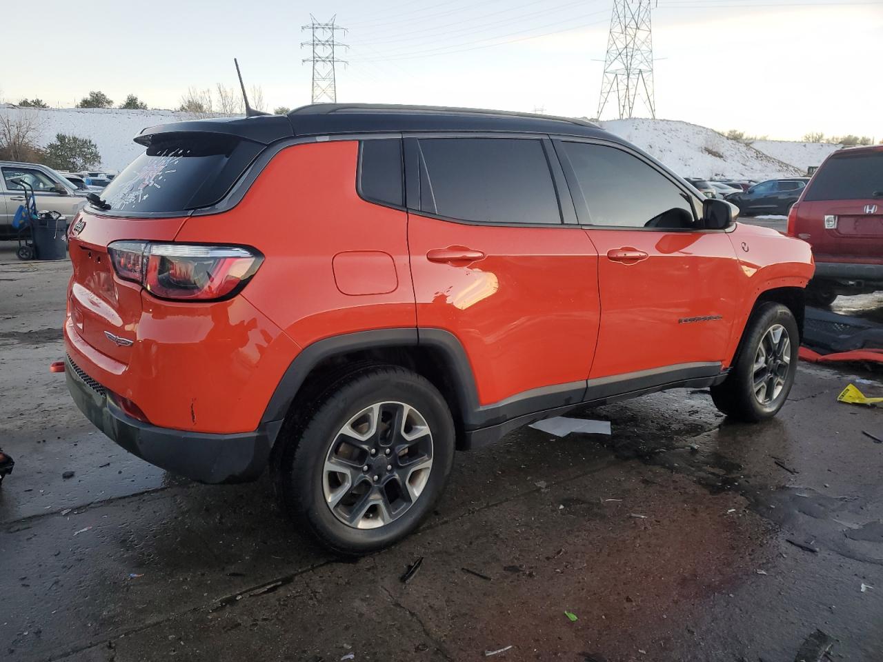 2017 Jeep Compass VIN 3C4NJDDBXHT657280 Copart auction photo, front end damage thumbnail 3