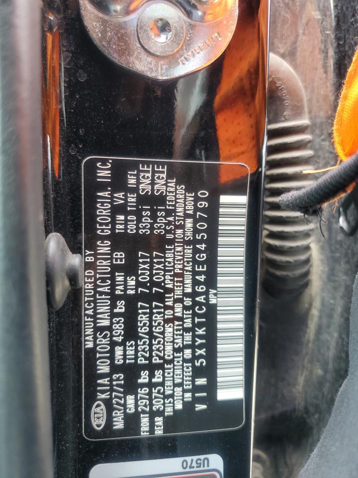 2014 KIA Sorento VIN 5XYKTCA64EG450790 Copart auction photo, vandalism / minor dent/scratches damage thumbnail 13