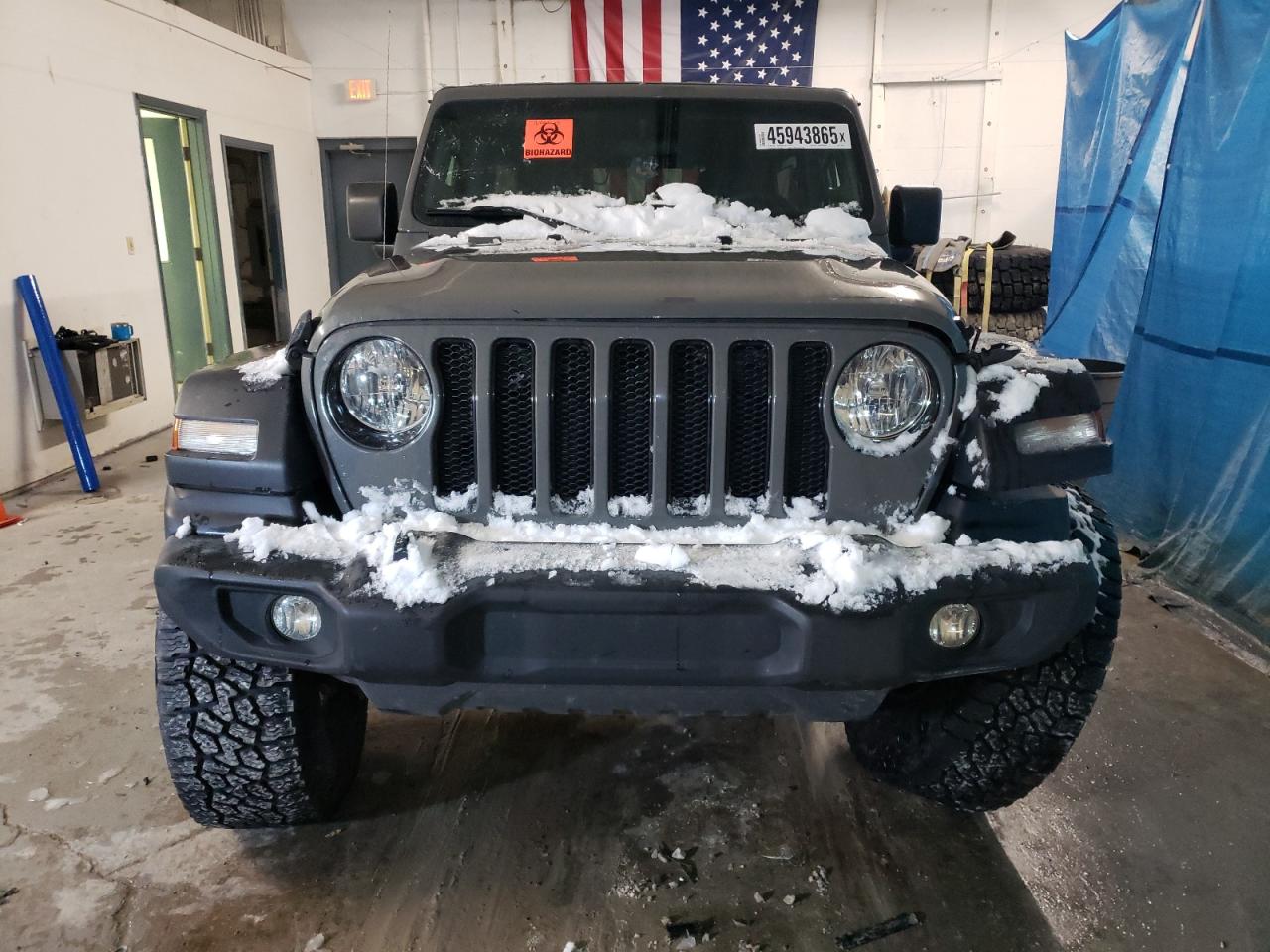 2020 Jeep Wrangler VIN 1C4HJXDG6LW196351 Copart auction photo, undercarriage / side damage thumbnail 5