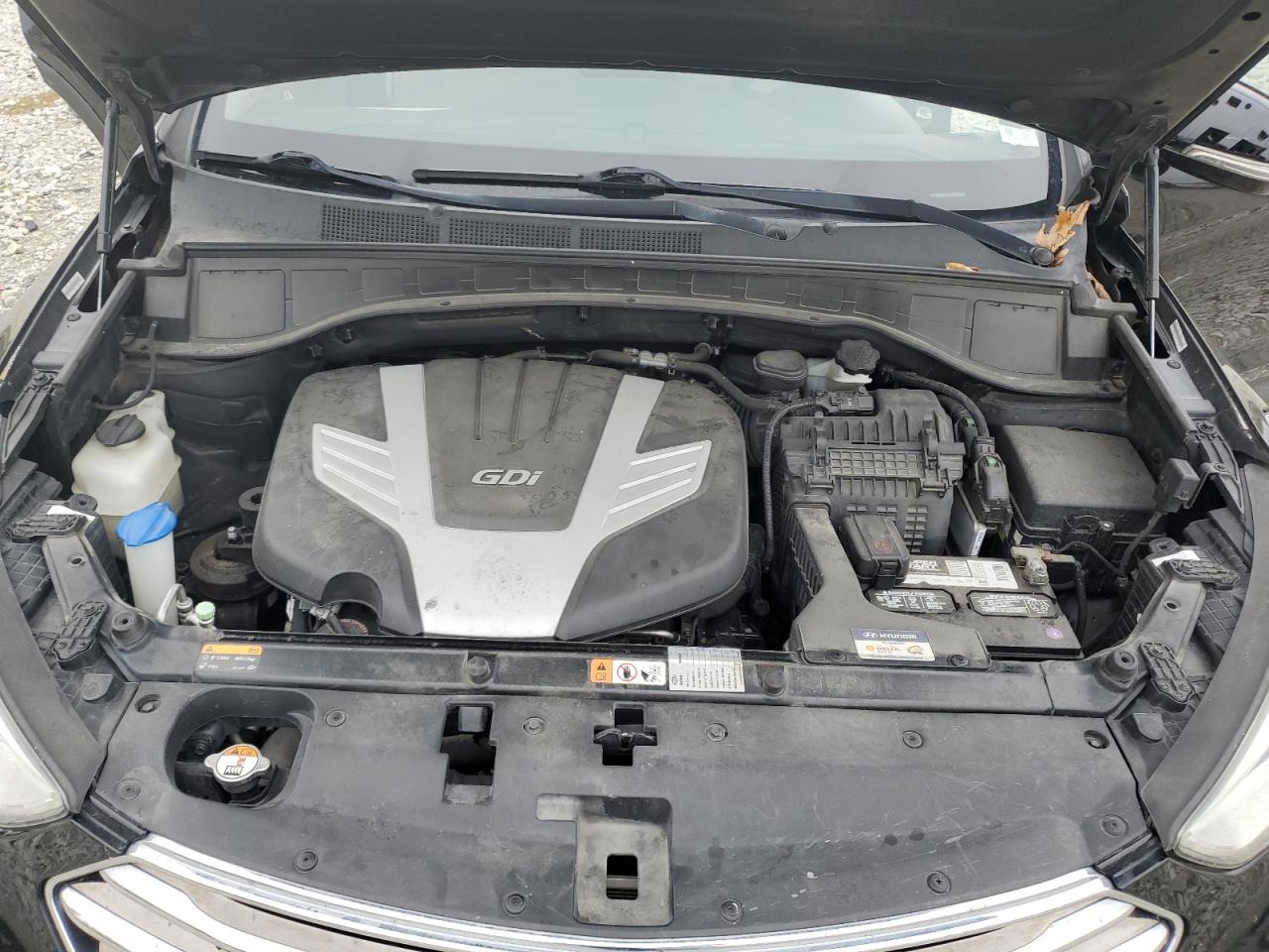 2013 Hyundai Santa Fe VIN KM8SR4HF1DU000887 Copart auction photo, front end / side damage thumbnail 12
