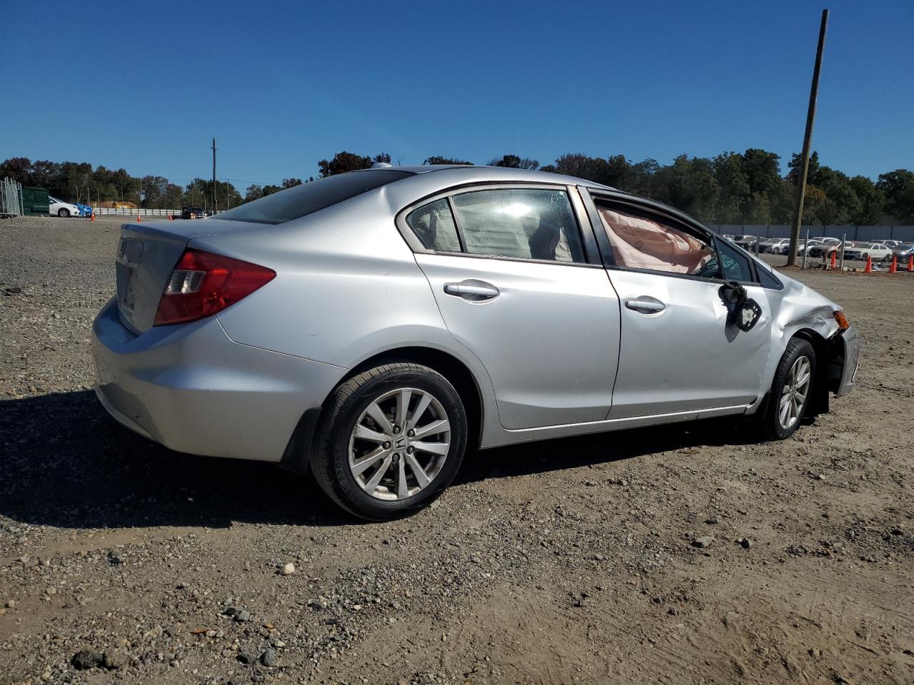 2012 Honda Civic VIN 2HGFB2F82CH581502 Copart auction photo, all over damage thumbnail 3