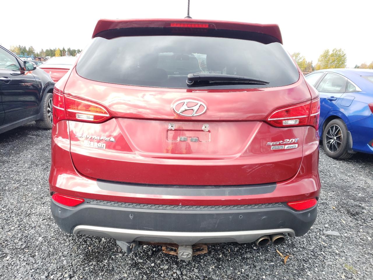 2016 Hyundai Santa Fe VIN 5XYZUDLA5GG364796 Copart auction photo, front end / side damage thumbnail 6