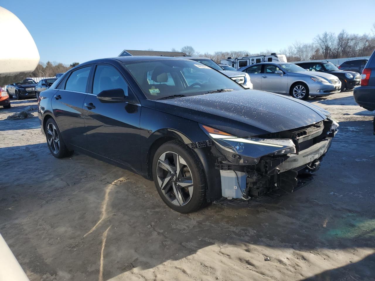 2021 Hyundai Elantra VIN KMHLN4AG7MU181044 Copart auction photo, front end damage thumbnail 4