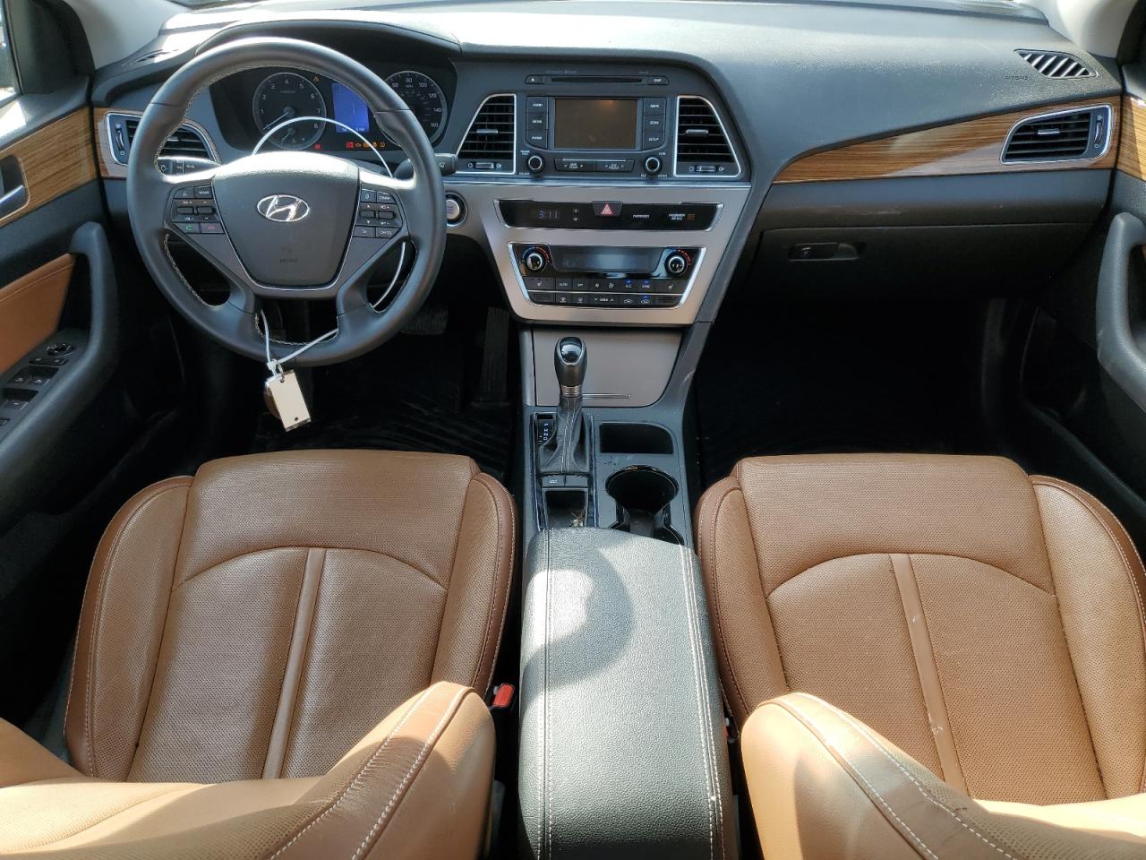 2015 Hyundai Sonata VIN 5NPE34AF6FH252841 Copart auction photo, rear end / front end damage thumbnail 8