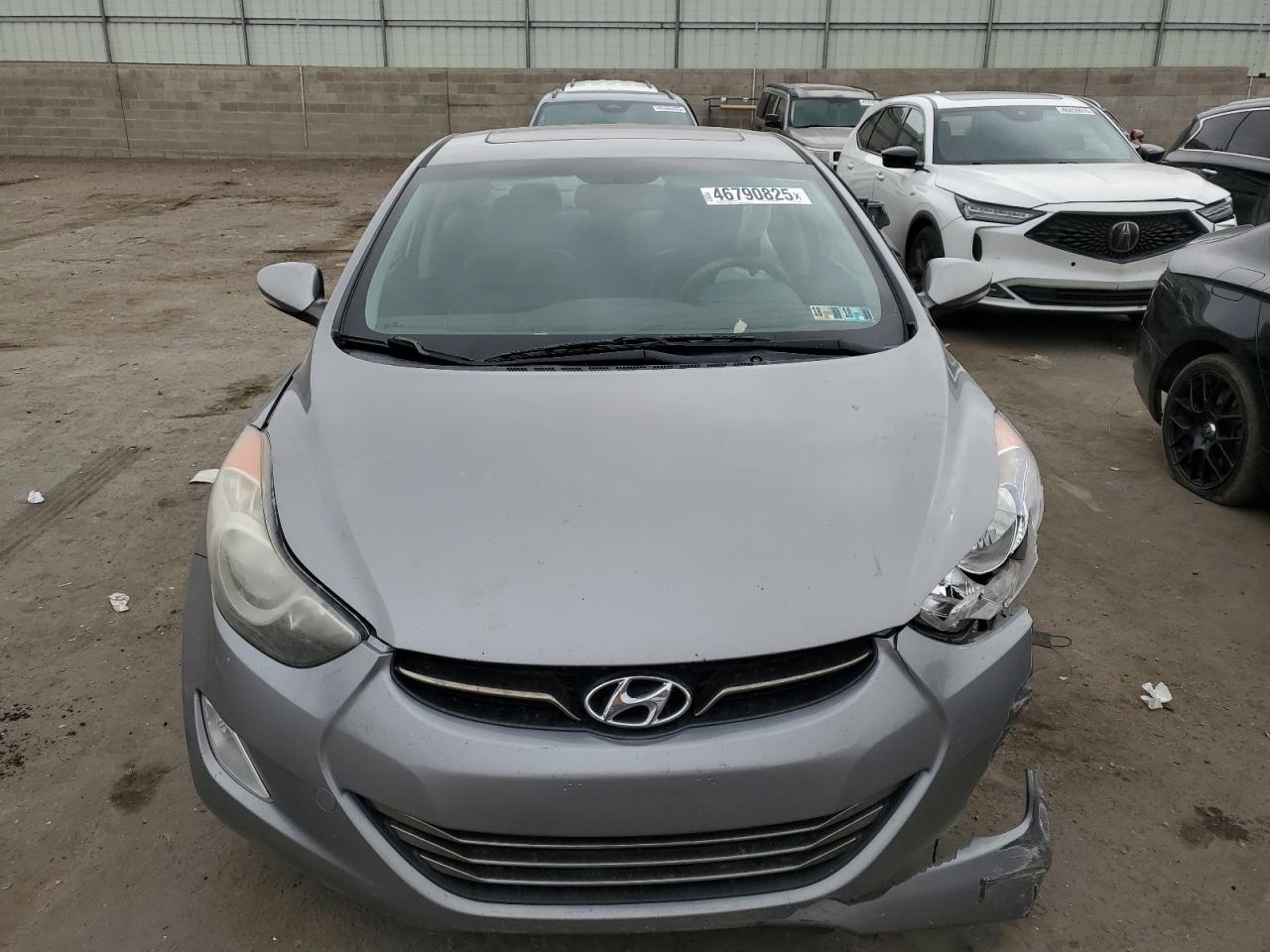 2012 Hyundai Elantra VIN KMHDH4AE2CU462340 Copart auction photo, front end / side damage thumbnail 5