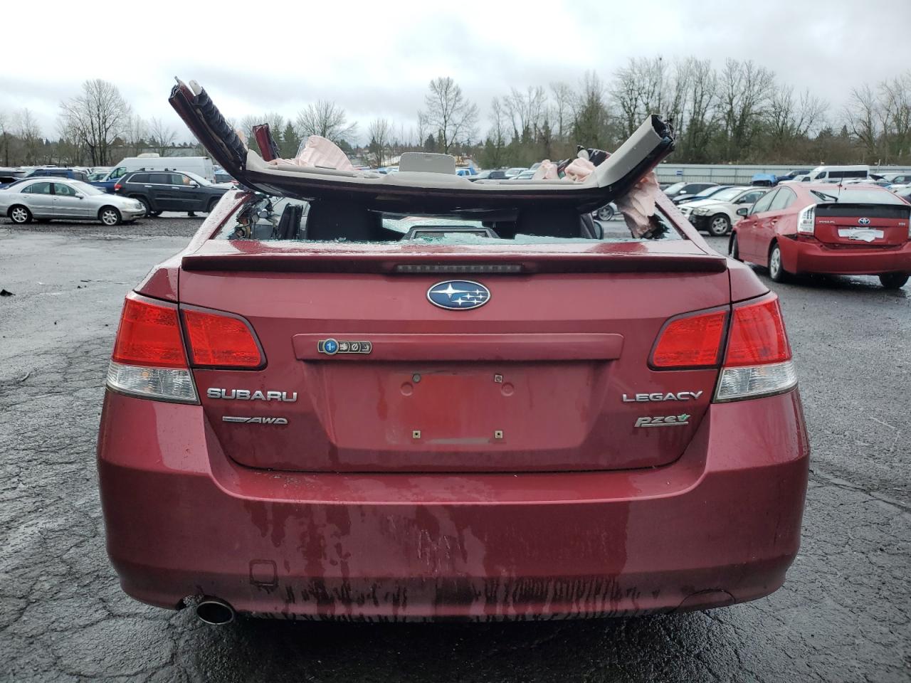 2013 Subaru Legacy VIN 4S3BMBC62D3043722 Copart auction photo, front end / all over damage thumbnail 6