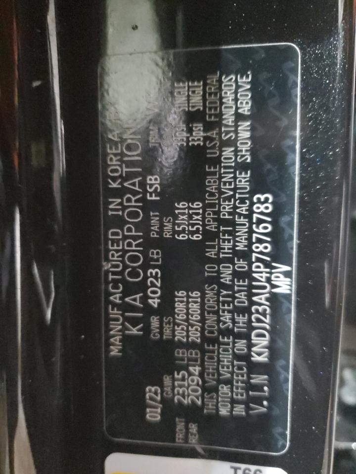 2023 KIA Soul VIN KNDJ23AU4P7876783 Copart auction photo, front end damage thumbnail 13
