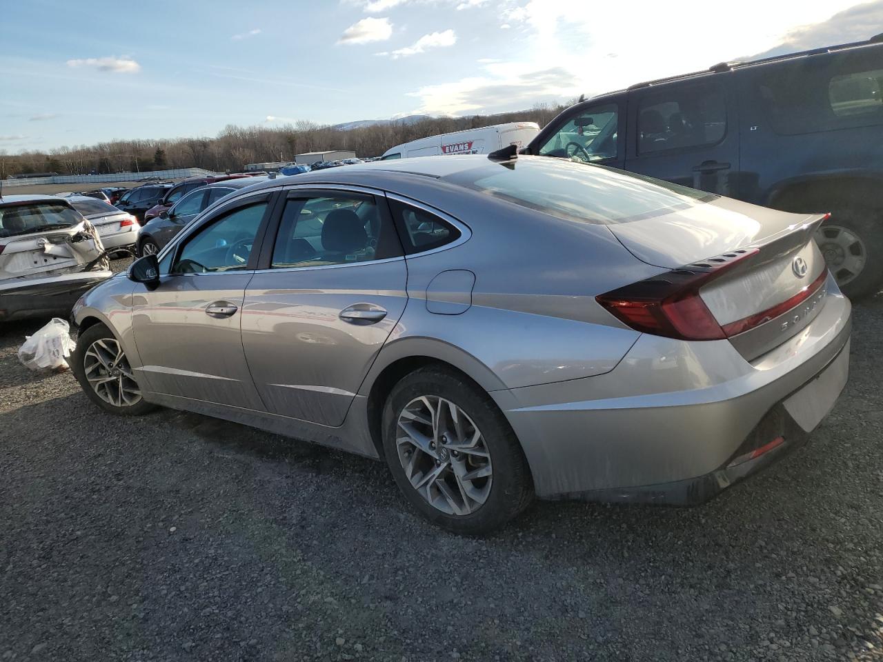 2021 Hyundai Sonata VIN KMHL64JAXMA148808 Copart auction photo, front end damage thumbnail 2