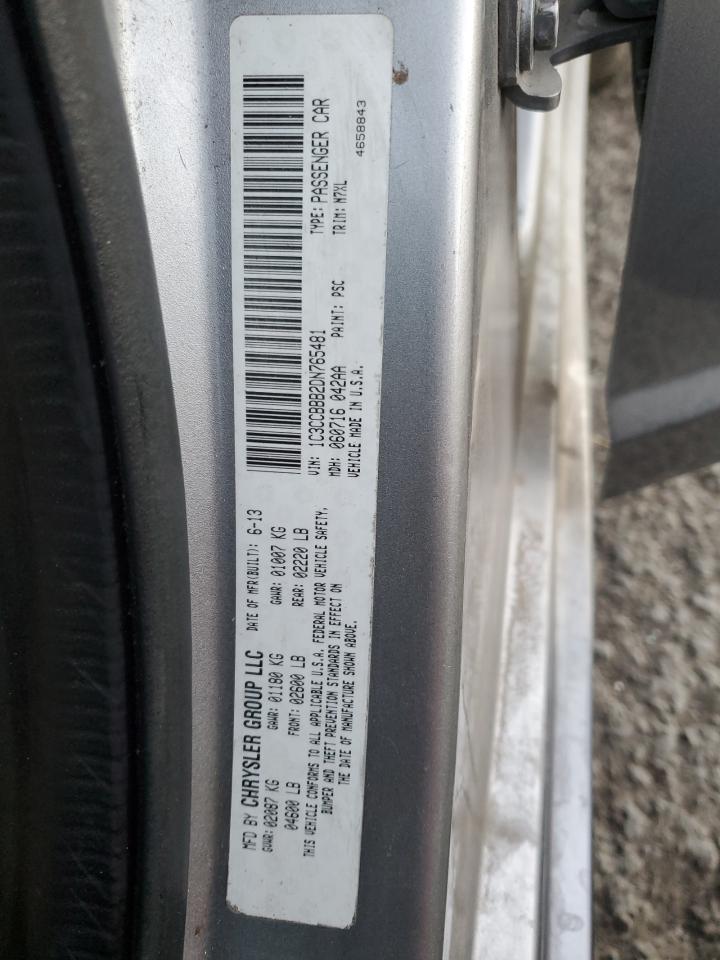 2013 Chrysler 200 VIN 1C3CCBBB2DN765481 Copart auction photo, all over damage thumbnail 15
