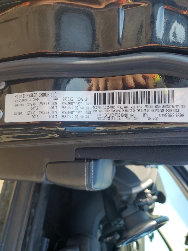 2015 Jeep Grand Cherokee VIN 1C4PJMCS7FW530018 Copart auction photo, all over / mechanical damage thumbnail 14