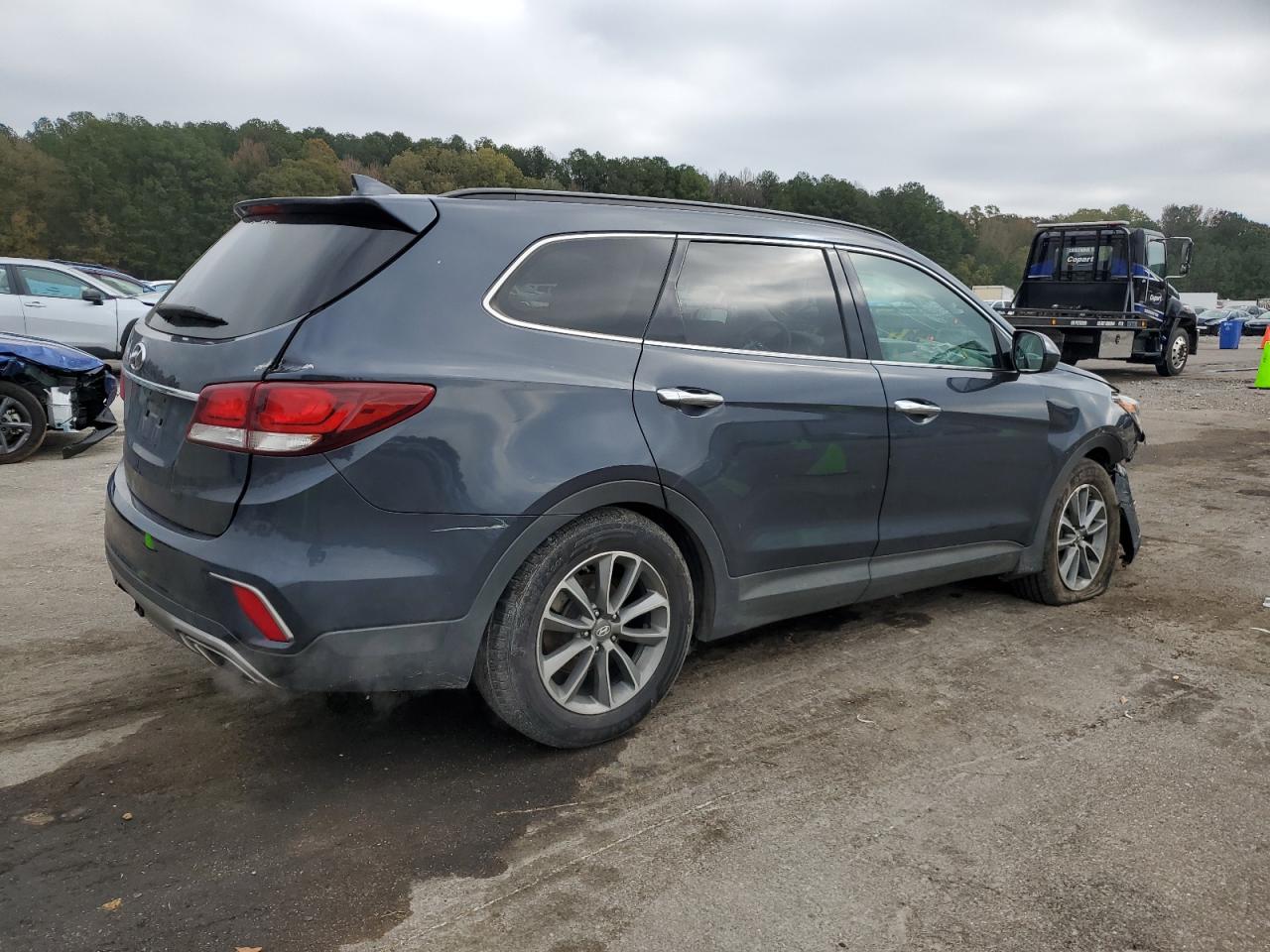 2017 Hyundai Santa Fe VIN KM8SM4HF5HU212311 Copart auction photo, side / front end damage thumbnail 3