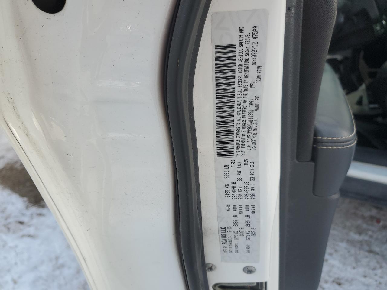 2016 Jeep Grand Cherokee VIN 1C4PJMCB2GW111981 Copart auction photo, front end / minor dent/scratches damage thumbnail 13