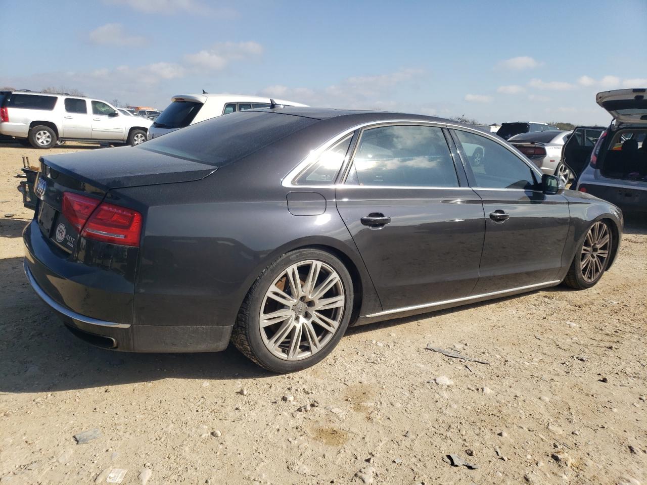 2014 Audi A8 VIN WAUR2AFD6EN003560 Copart auction photo, undercarriage damage thumbnail 3