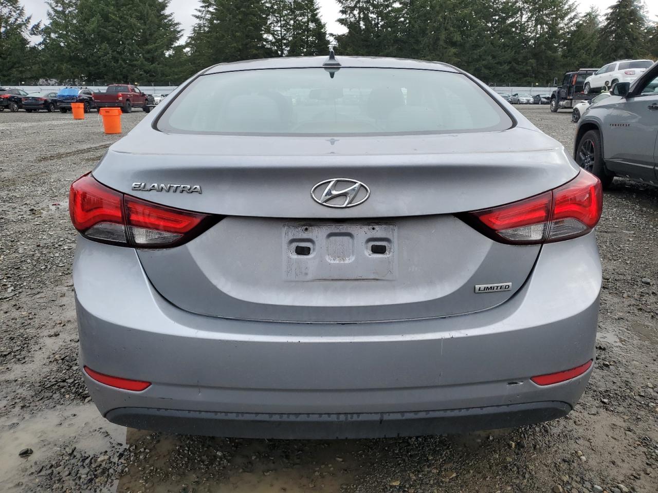 2016 Hyundai Elantra VIN 5NPDH4AEXGH674522 Copart auction photo, side / front end damage thumbnail 6