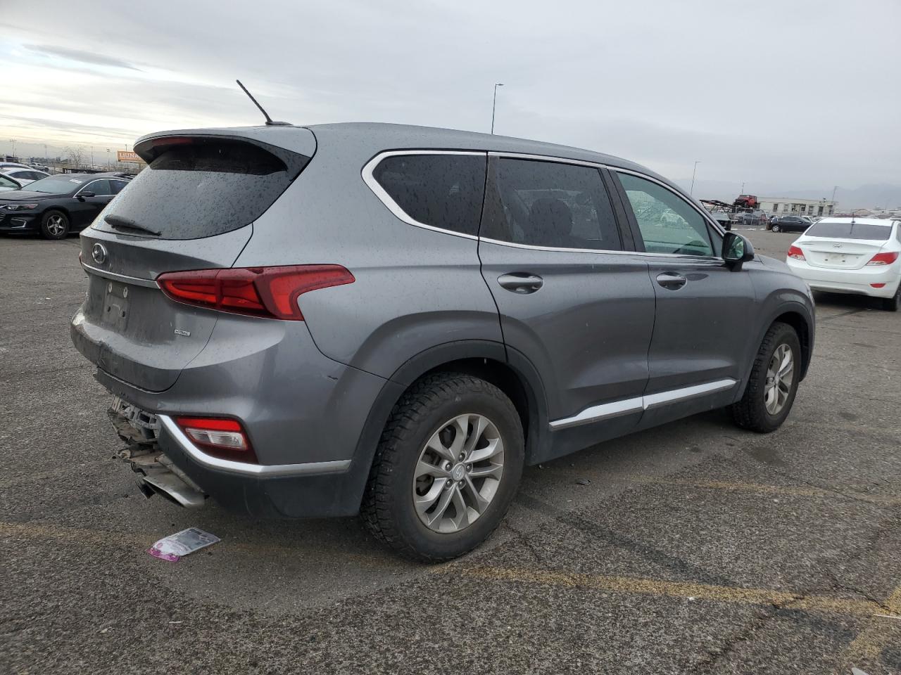 2019 Hyundai Santa Fe VIN 5NMS2CAD4KH120618 Copart auction photo, rear end damage thumbnail 3