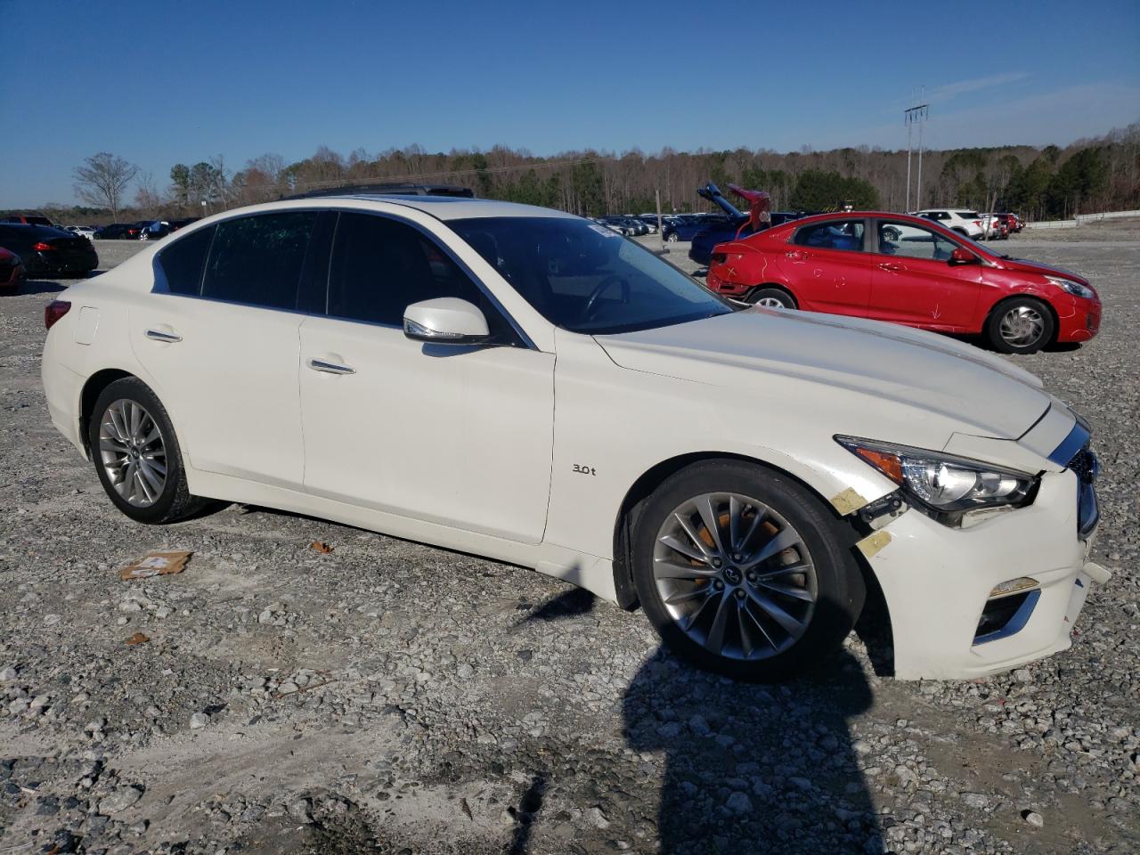 2019 Infiniti Q50 VIN JN1EV7AR7KM554549 Copart auction photo, vandalism / front end damage thumbnail 4