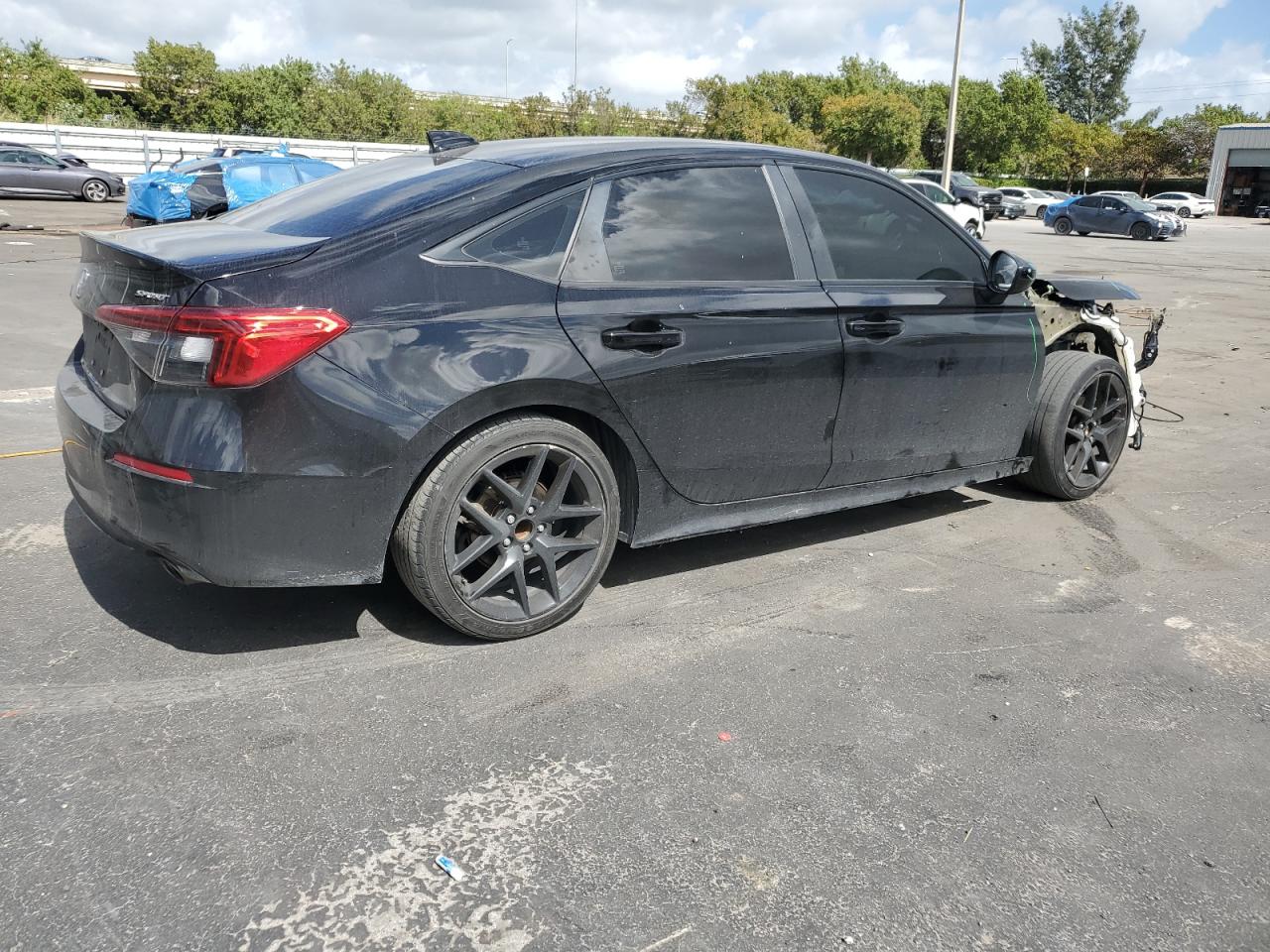 2022 Honda Civic VIN 2HGFE2F51NH547227 Copart auction photo, front end damage thumbnail 3