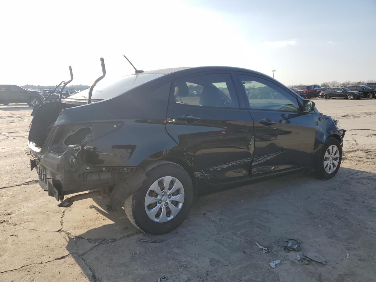 2016 Hyundai Accent VIN KMHCT4AE6GU131342 Copart auction photo, all over damage thumbnail 3