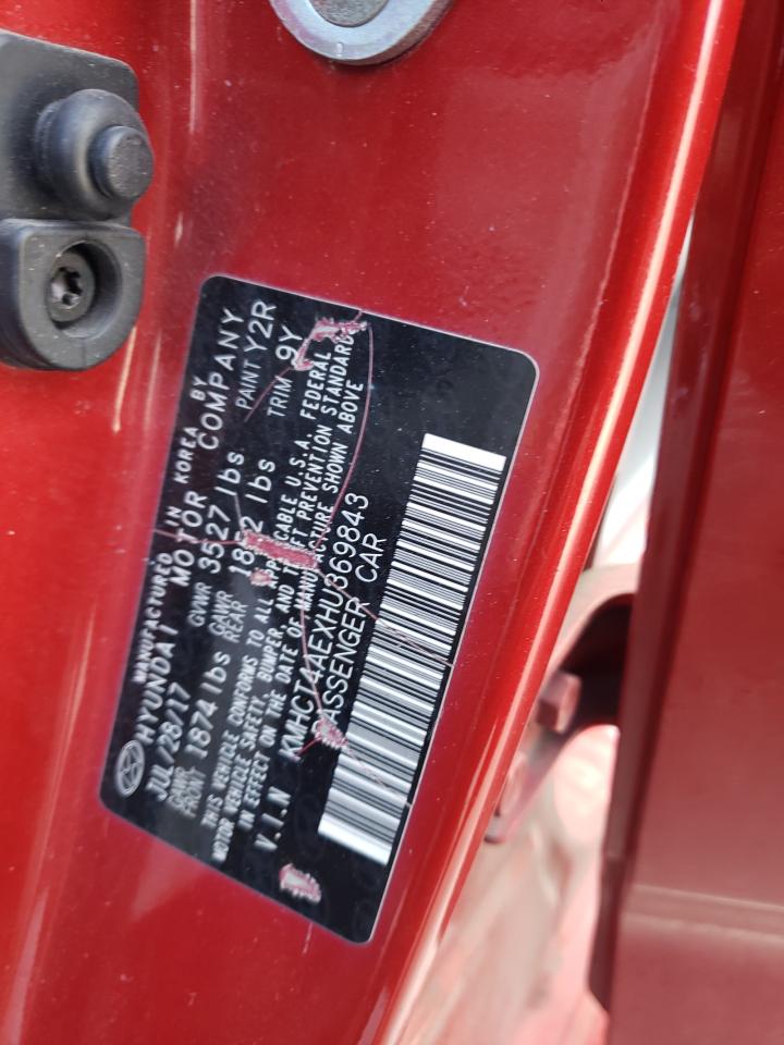 2017 Hyundai Accent VIN KMHCT4AEXHU369843 Copart auction photo, front end damage thumbnail 14