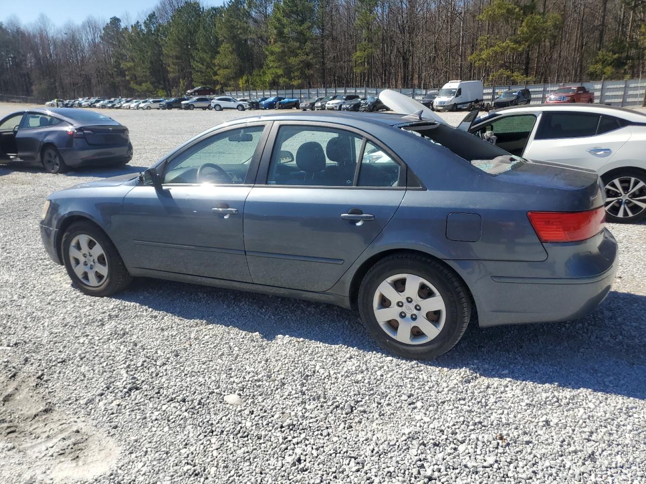 2009 Hyundai Sonata VIN 5NPET46C49H538044 Copart auction photo, top/roof / front end damage thumbnail 2