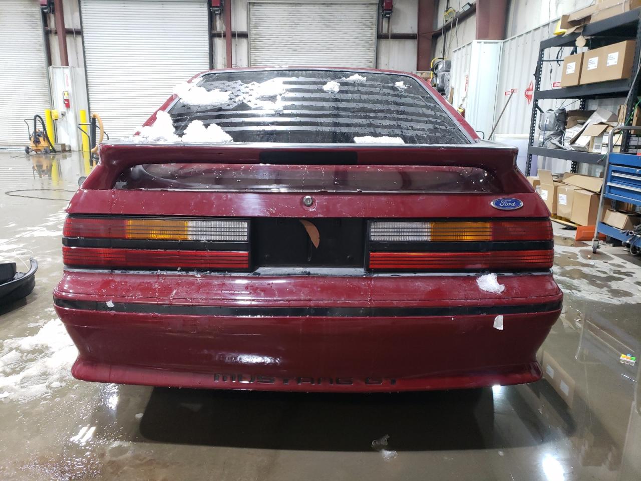 1988 Ford Mustang VIN 1FABP42E7JF150115 Copart auction photo, front end / hail damage thumbnail 6