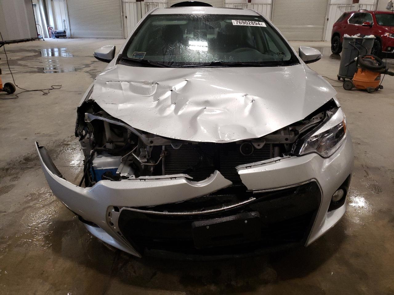 2015 Toyota Corolla VIN 2T1BURHE3FC261994 Copart auction photo, front end / side damage thumbnail 5