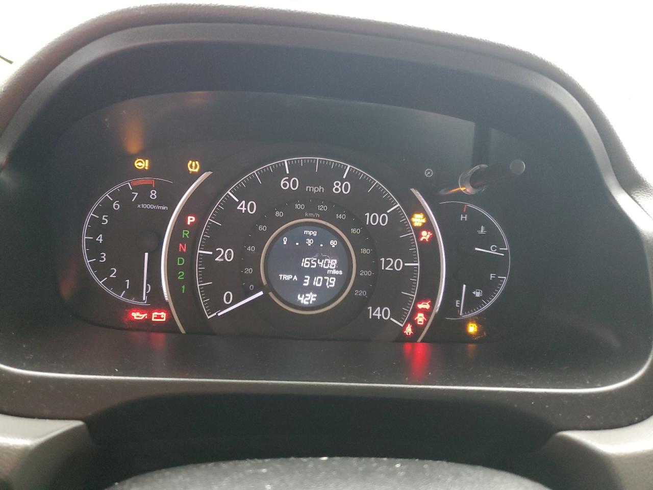 2012 Honda CR-V VIN 5J6RM3H74CL030145 Copart auction photo, front end damage thumbnail 9