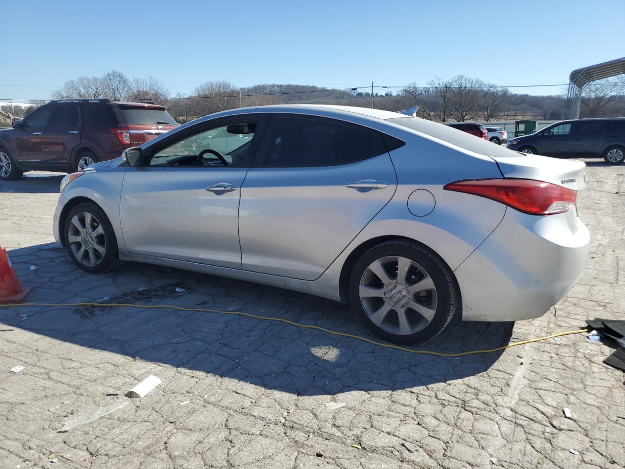 2013 Hyundai Elantra VIN KMHDH4AE6DU859681 Copart auction photo, front end damage thumbnail 2