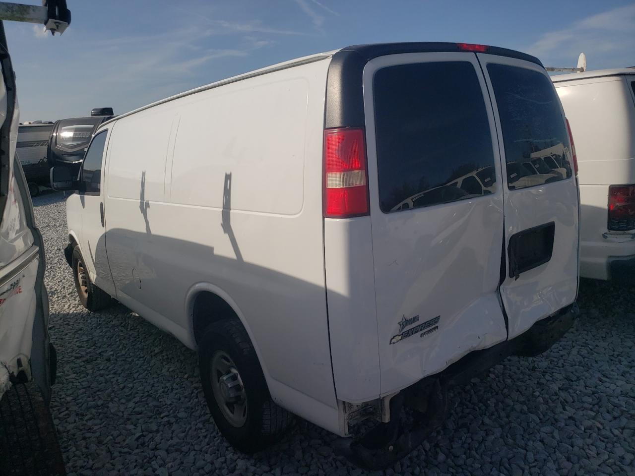 2013 Chevrolet Express VIN 1GCWGFFA2D1115708 Copart auction photo, side / rear end damage thumbnail 2