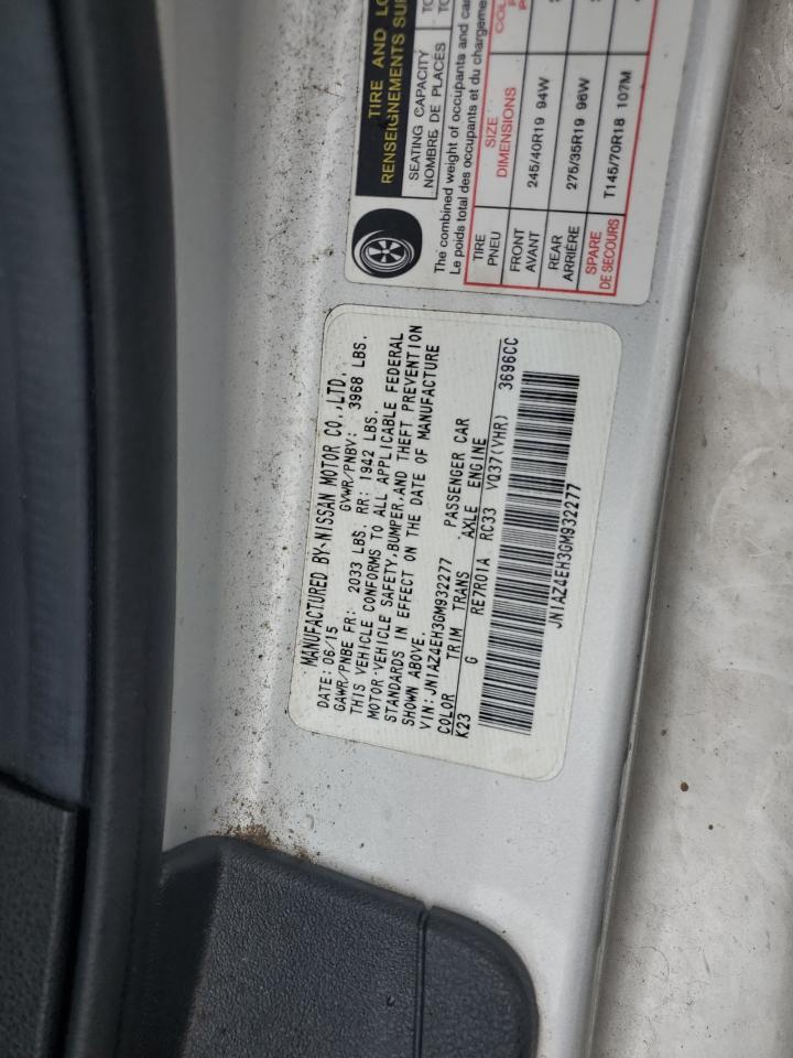 2016 Nissan 370Z VIN JN1AZ4EH3GM932277 Copart auction photo, rear end damage thumbnail 12