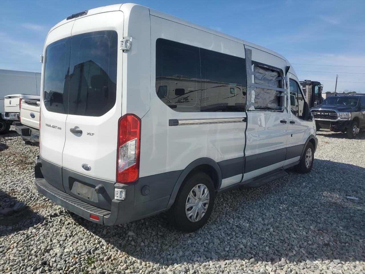 2015 Ford Transit VIN 1FBAX2CM1FKB00328 Copart auction photo, all over damage thumbnail 3