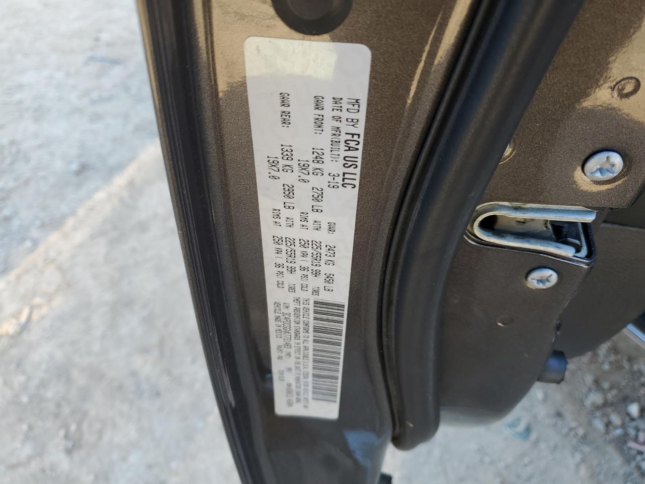 2019 Dodge Journey VIN 3C4PDCGGXKT731483 Copart auction photo, front end damage thumbnail 14