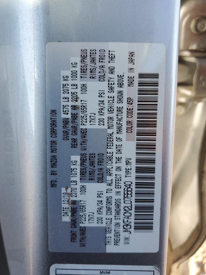 2020 Mazda CX-5 VIN JM3KFACM2L0765640 Copart auction photo, hail / mechanical damage thumbnail 13