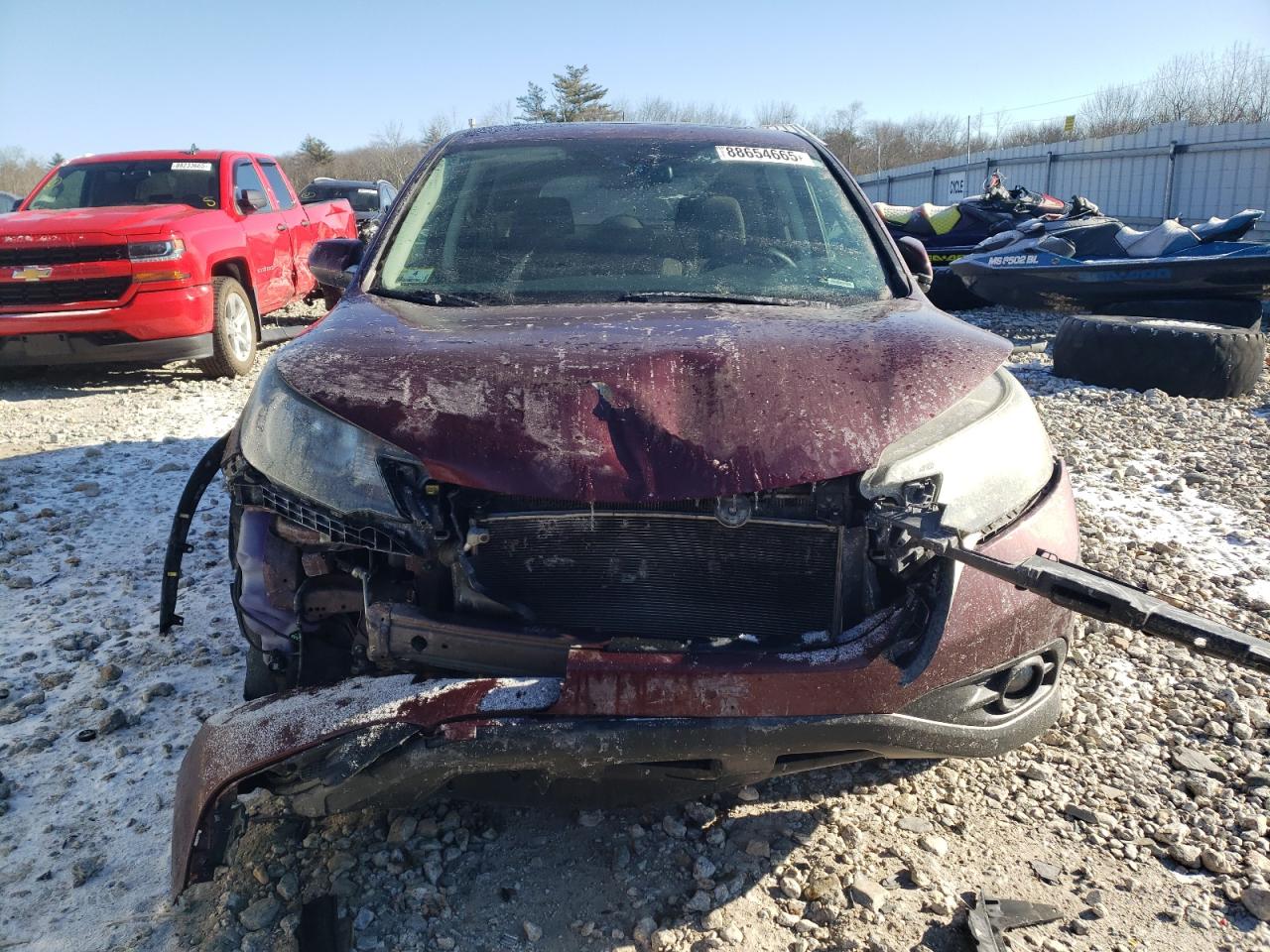 2012 Honda CR-V VIN 5J6RM4H57CL050572 Copart auction photo, front end damage thumbnail 5