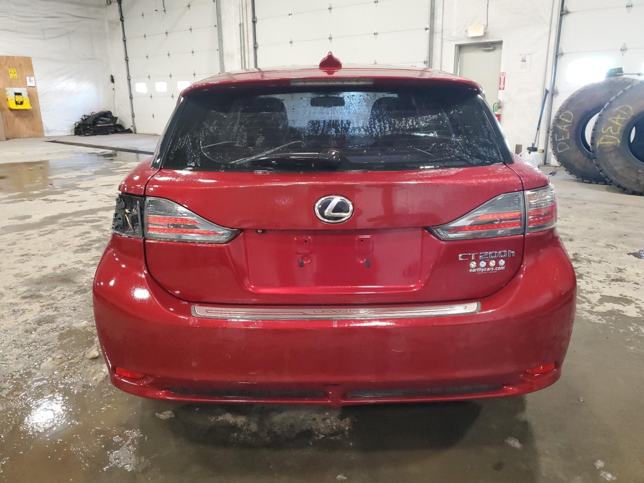 2012 Lexus CT VIN JTHKD5BH4C2057144 Copart auction photo, rear end / all over damage thumbnail 6