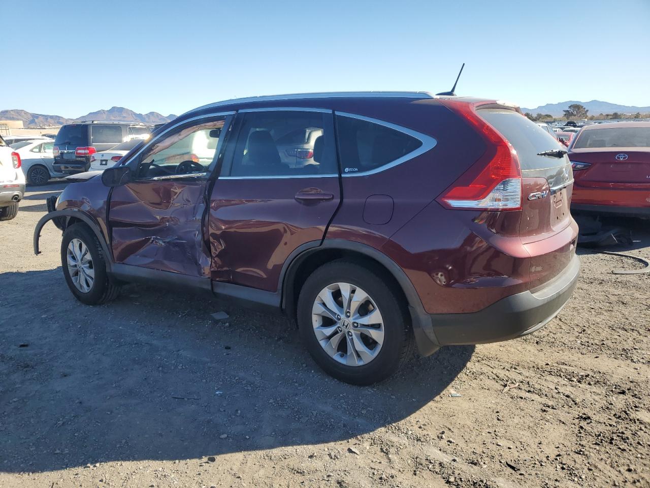 2012 Honda CR-V VIN 5J6RM3H71CL029731 Copart auction photo, front end / side damage thumbnail 2