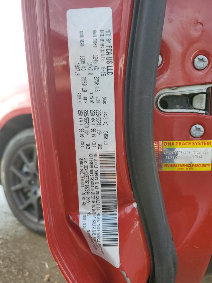 2016 Dodge Journey VIN 3C4PDCEG7GT107294 Copart auction photo, side damage thumbnail 15