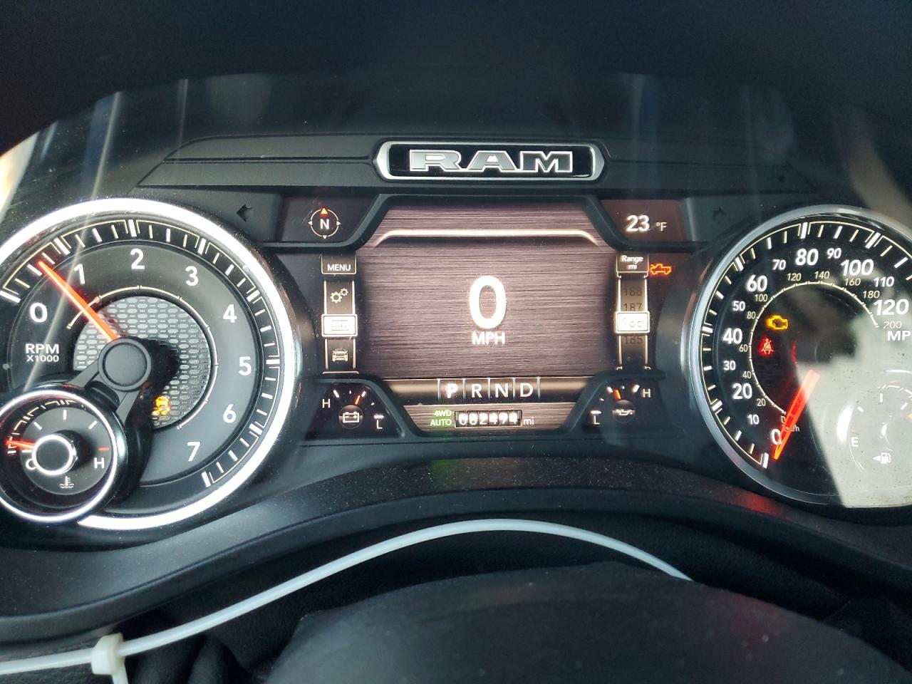 2020 RAM 1500 VIN 1C6SRFJT3LN325122 Copart auction photo, rear end / side damage thumbnail 9