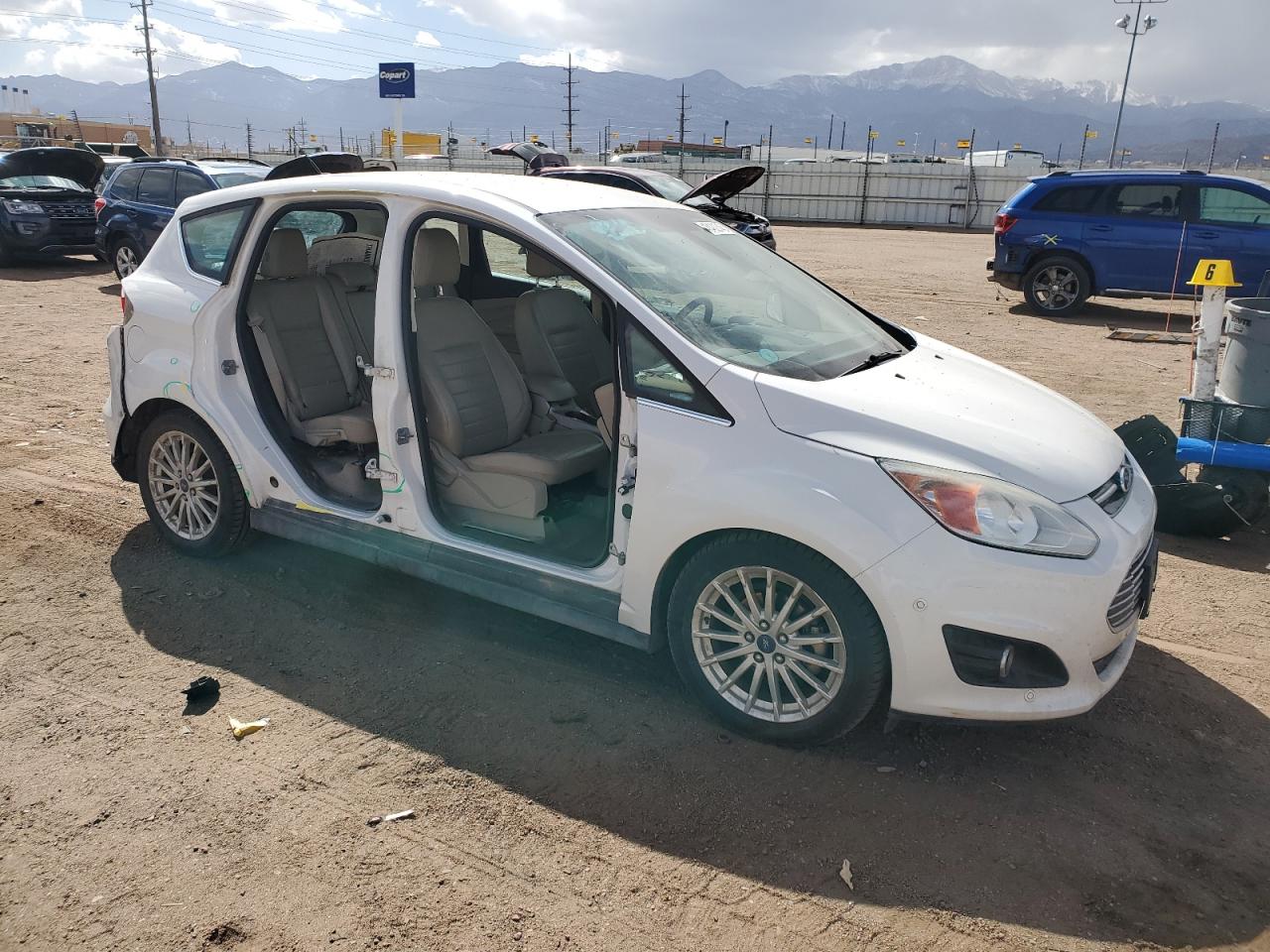 2013 Ford C-MAX VIN 1FADP5BU4DL552346 Copart auction photo, side / rear end damage thumbnail 4