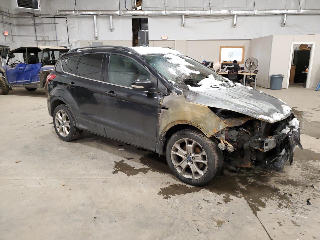 2013 Ford Escape VIN 1FMCU0HX0DUA97892 Copart auction photo, burn - engine / all over damage thumbnail 4