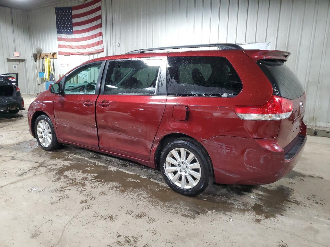 2013 Toyota Sienna VIN 5TDJK3DC9DS056350 Copart auction photo, all over damage thumbnail 2
