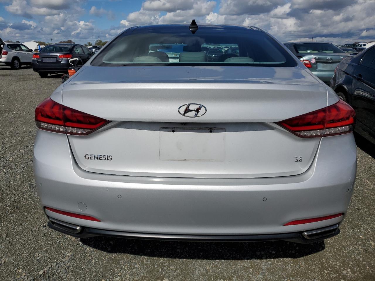 2015 Hyundai Genesis VIN KMHGN4JEXFU047955 Copart auction photo, front end damage thumbnail 6