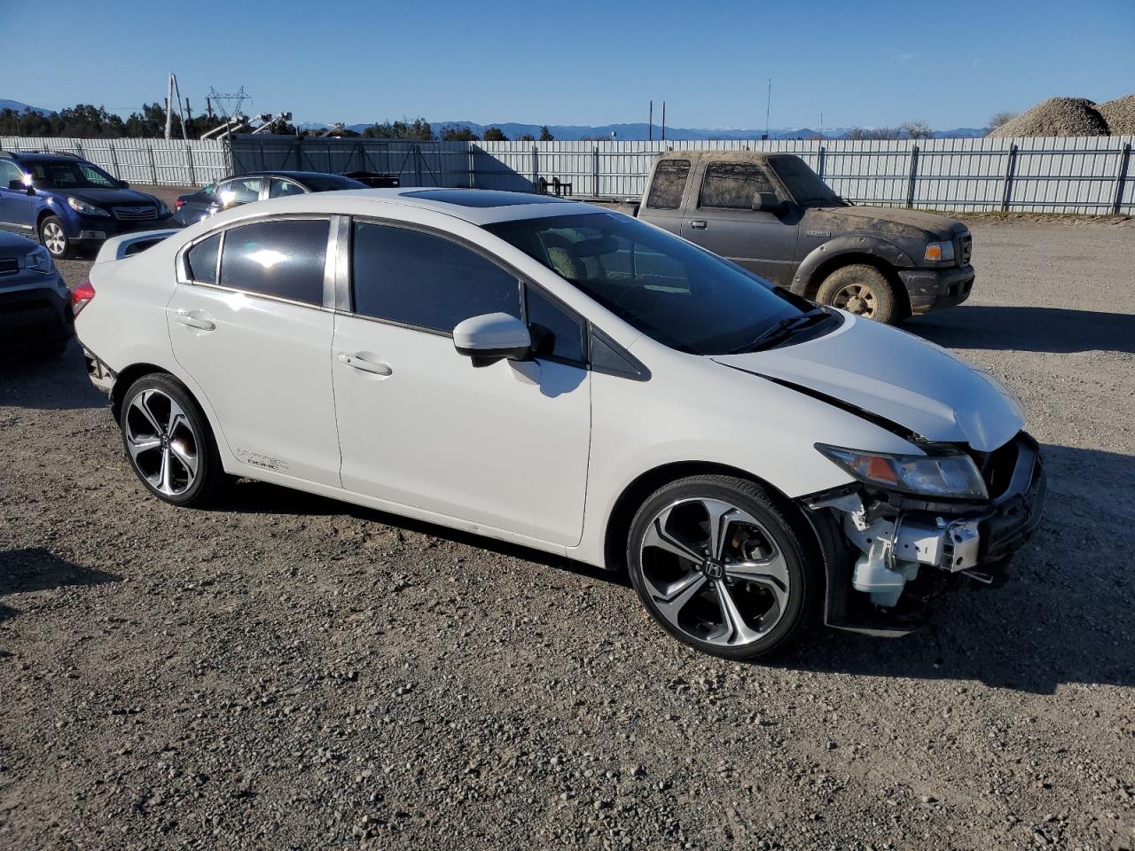 2015 Honda Civic VIN 2HGFB6E5XFH706023 Copart auction photo, front end / rear end damage thumbnail 4
