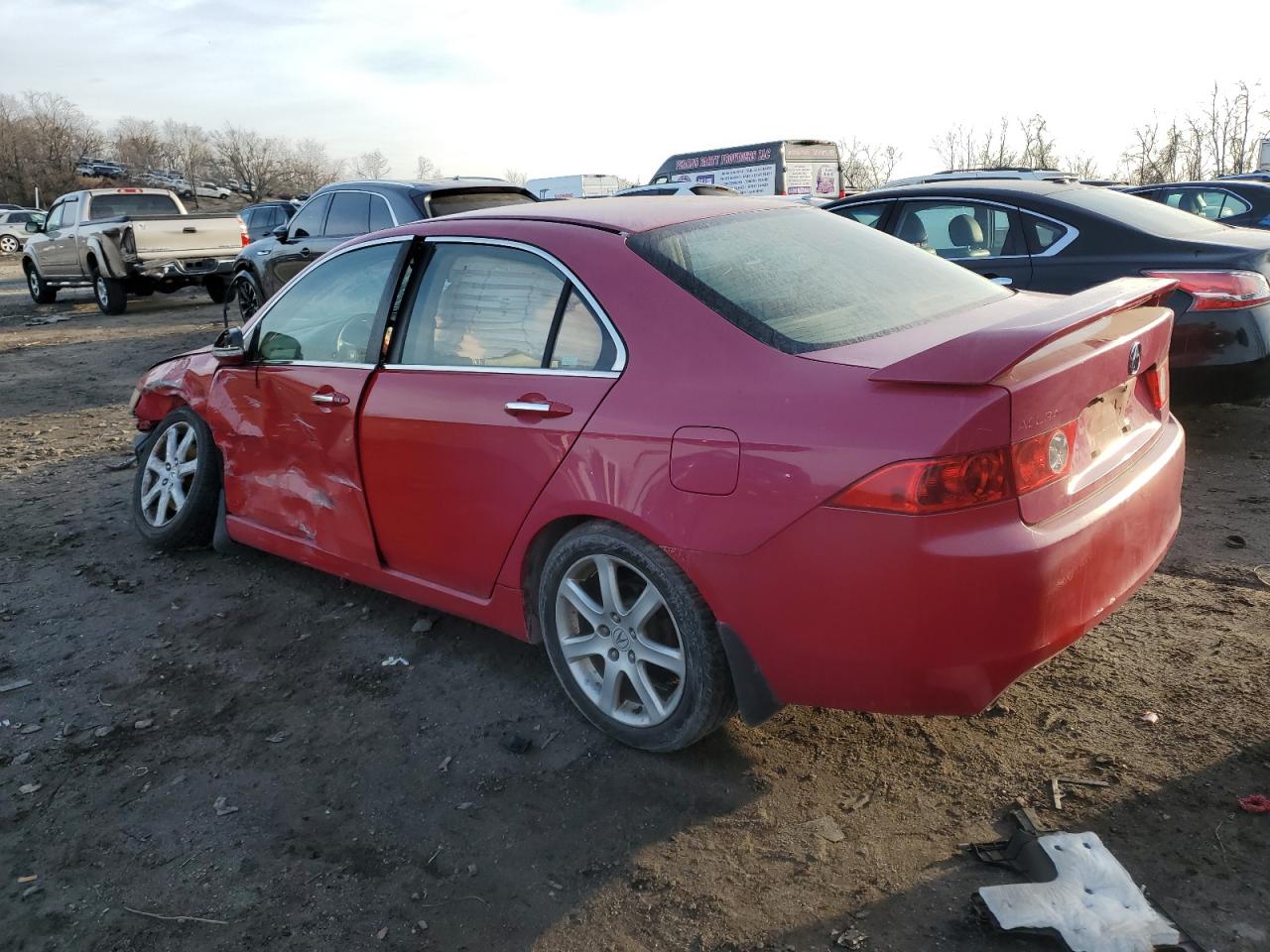 2004 Acura TSX VIN JH4CL96994C030020 Copart auction photo, front end / side damage thumbnail 2