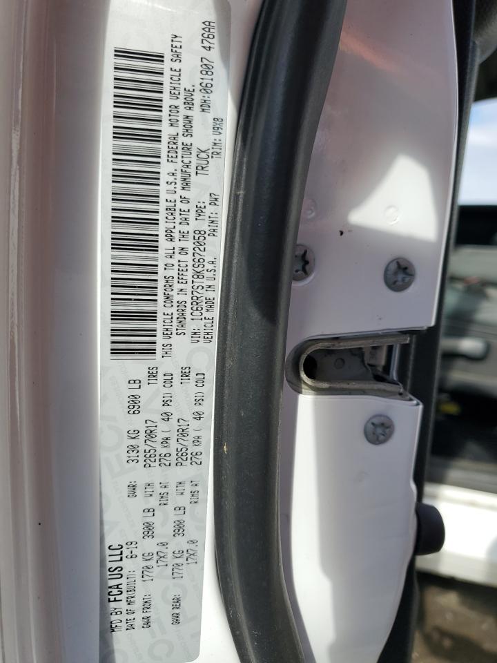2019 RAM 1500 VIN 1C6RR7ST8KS672058 Copart auction photo, front end damage thumbnail 12